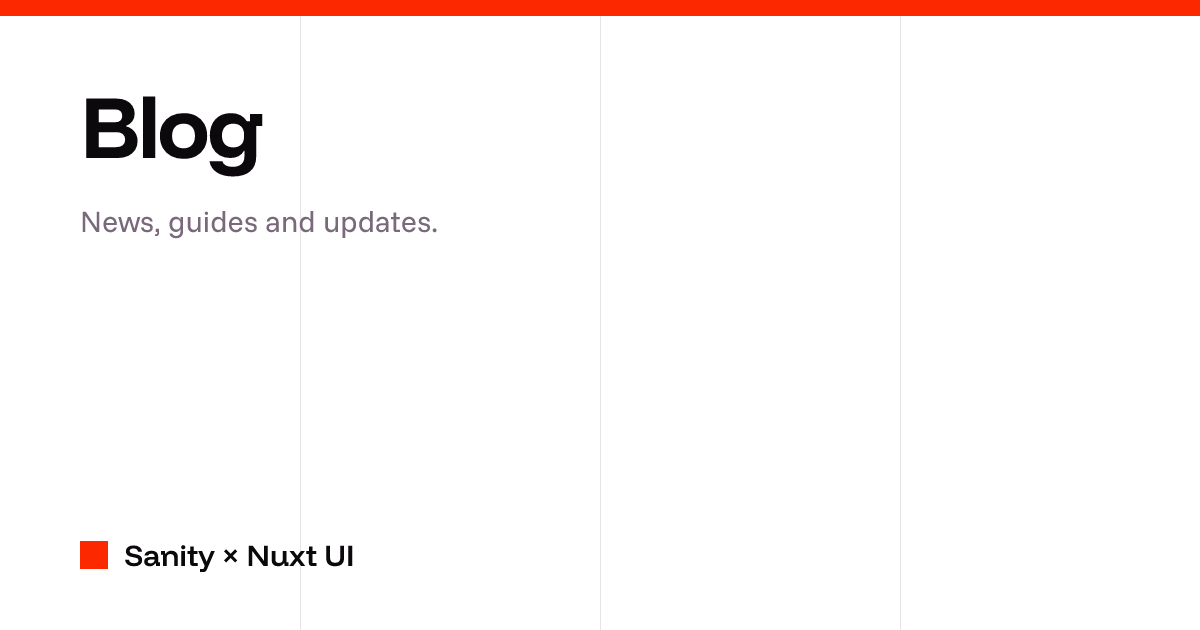 Blog · Sanity × Nuxt UI